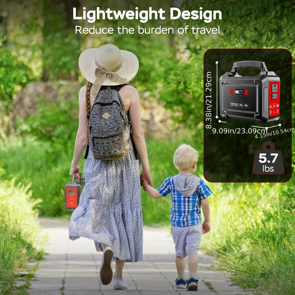 Portable Power Station 296Wh 300W with Eight Outputs, Dual AC Outlets, USB-C and Optional Solar Panel — image 17