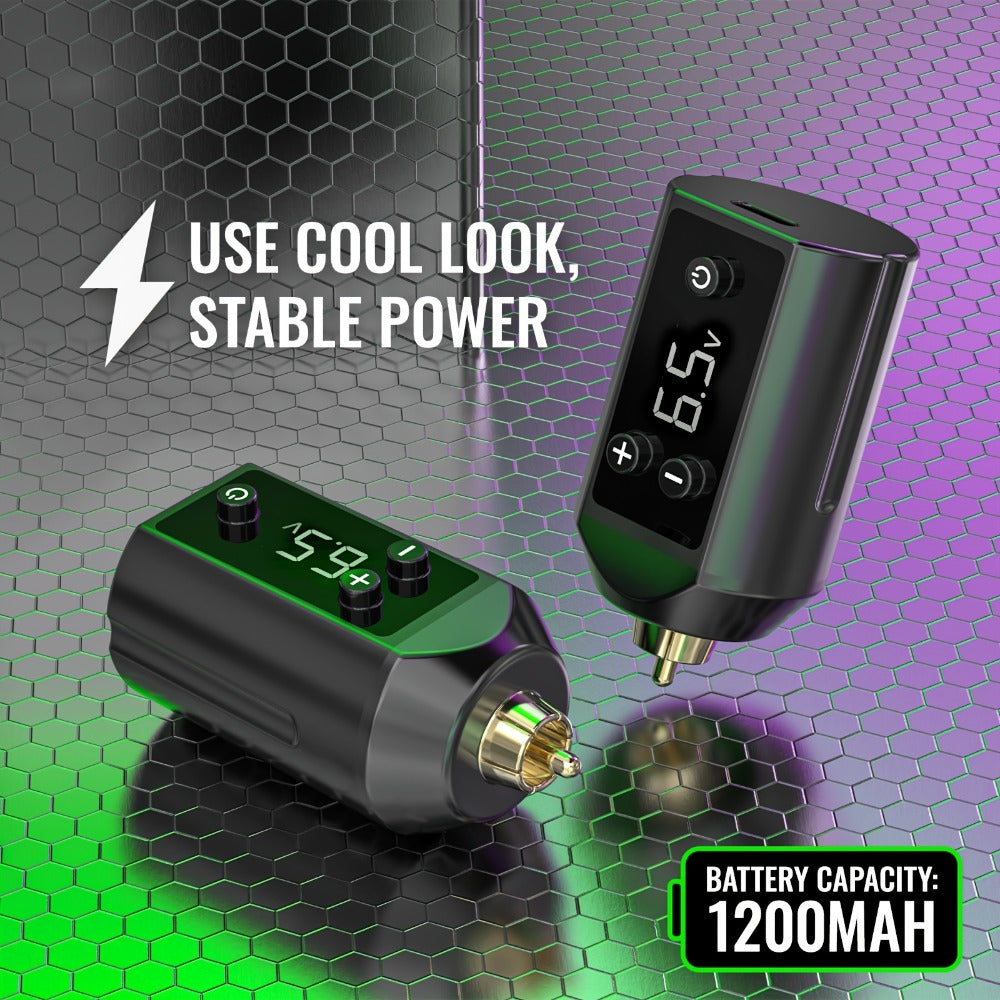 Tattoo Machine Kit VOID Wireless Pen with 1200mAh Battery, 4-12V Adjustment, 10 Cartridges and 5 Ink Shades — image 13