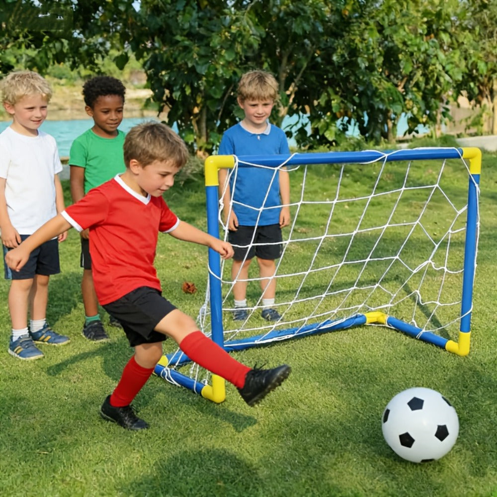 Kids Youth Football Goal Set, 2pcs Portable Easy-Assemble Soccer Goals for Indoor & Outdoor Play — image 2