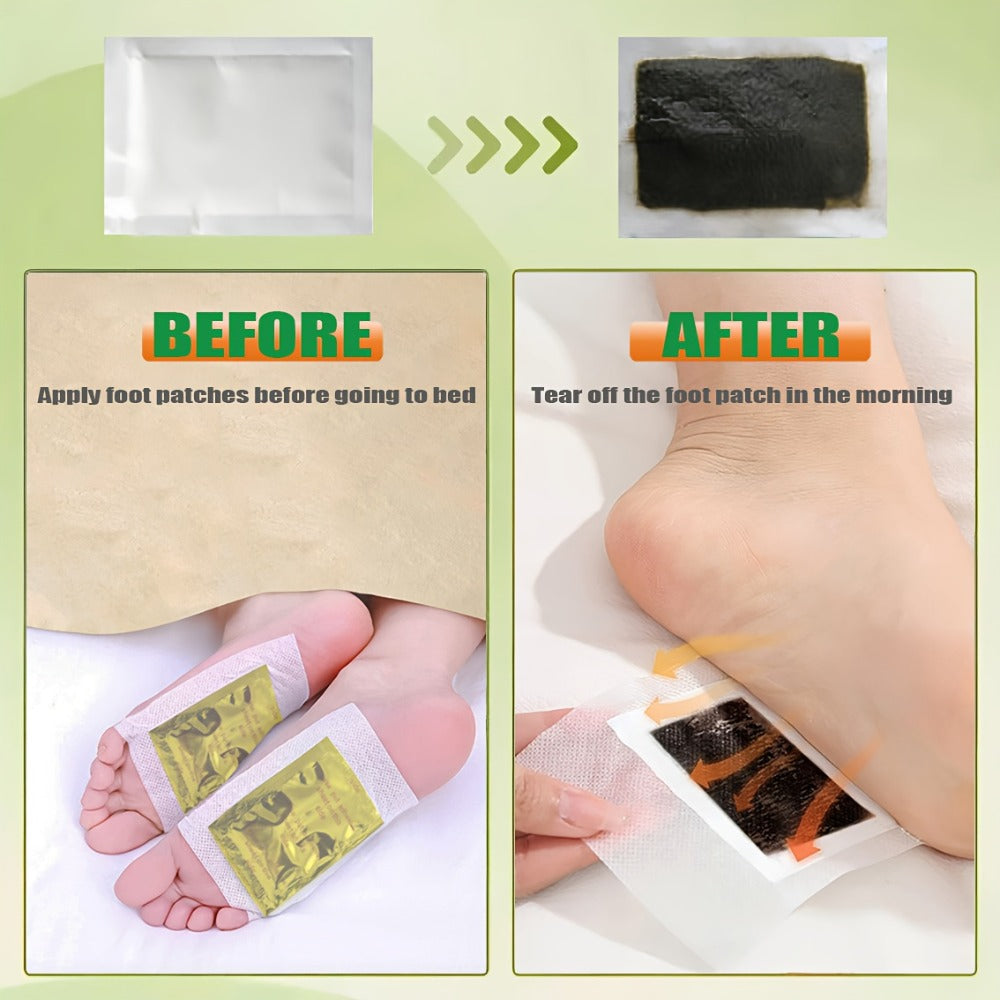 Foot Detox Pads 30 Pack Bamboo Vinegar Ginger Powder Natural Plant Ingredient Deep Cleansing Moisturizing Patches — image 7