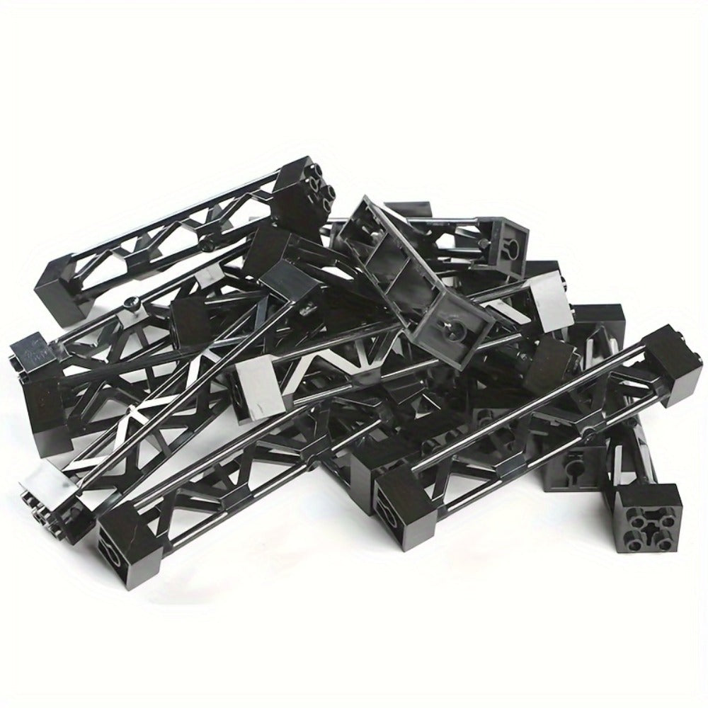 2x2x10 Pillar Support Bricks 20pcs Black – LEGO-Compatible Column Rod Blocks for MOC City Train Girder Military Architecture 