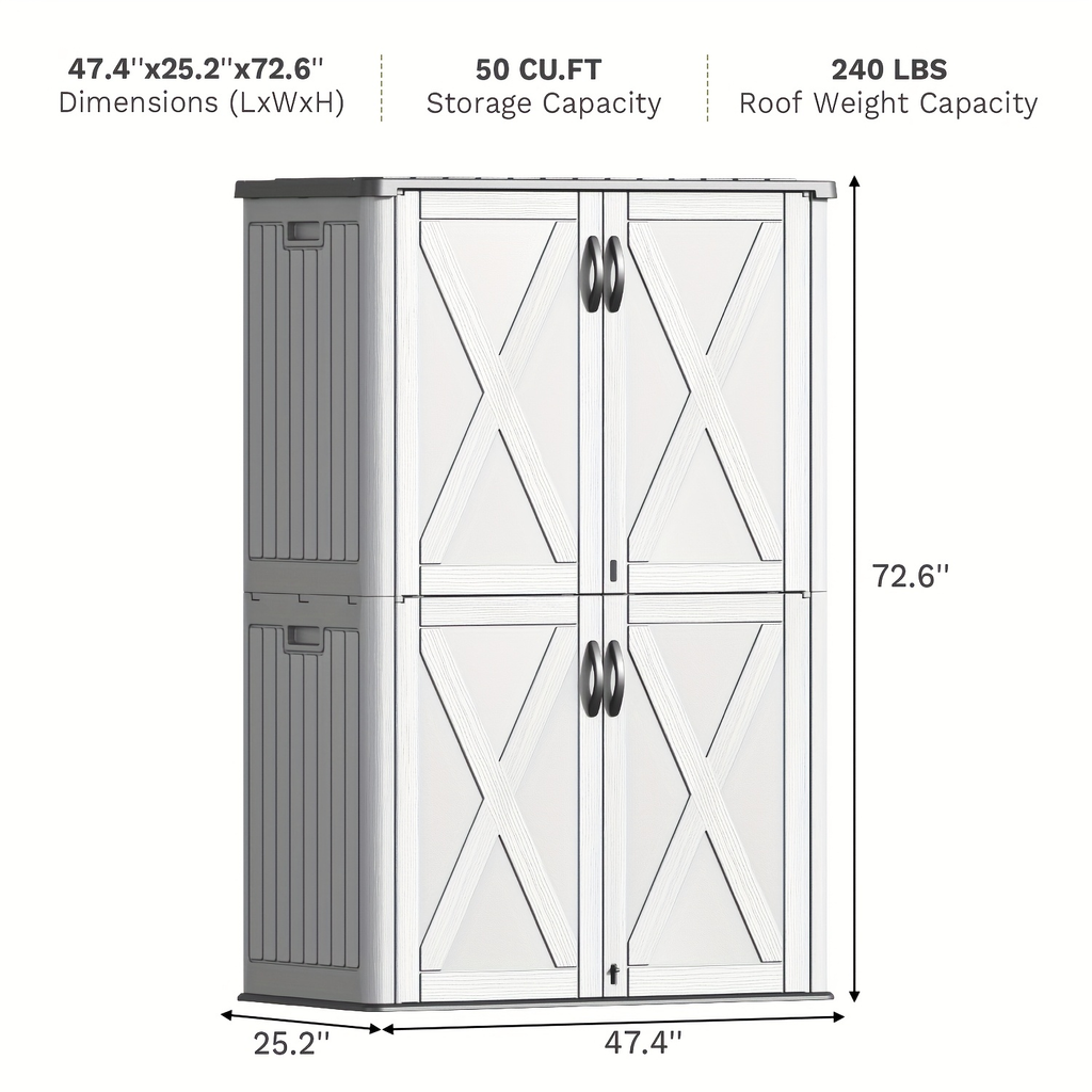 Resin Deck Box Lockable Outdoor Storage, for Garden, Patio and Yard Use, with the Listed Configuration — image 5