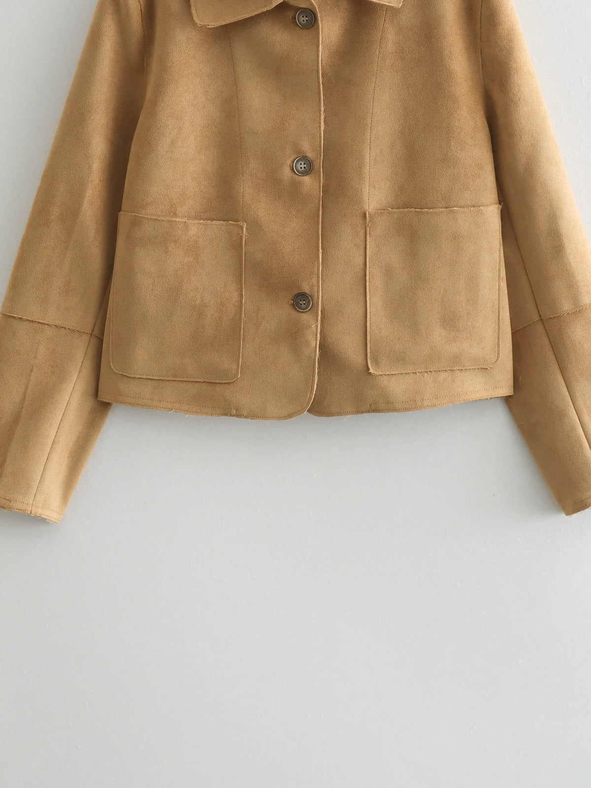 Suede Fabric Jacket Coat For Women