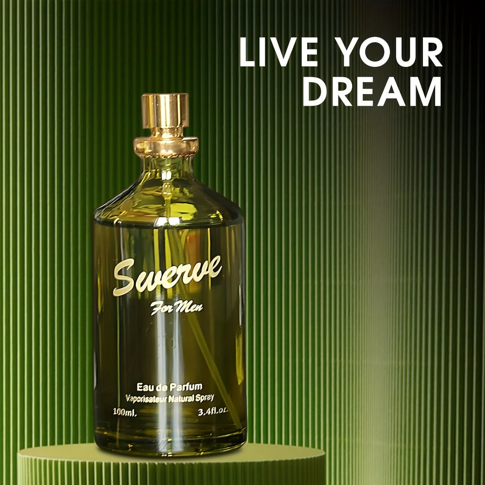 Men's Perfume Swerve Eau de Parfum 3.4 oz with Woody Sensual Aromatic Fragrance Profile Spray — image 2