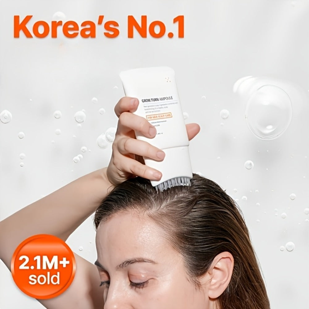 Itchy Scalp Serum with Built-In Massage Brush Applicator – Heartleaf Exocrine Complex, Fragrance-Free, Soothes Dry Sensitive 