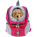 Head-Out Pet Carrier Backpack with Mesh Panels, Side Pockets and RoseRed or Black Medium Options — image 2