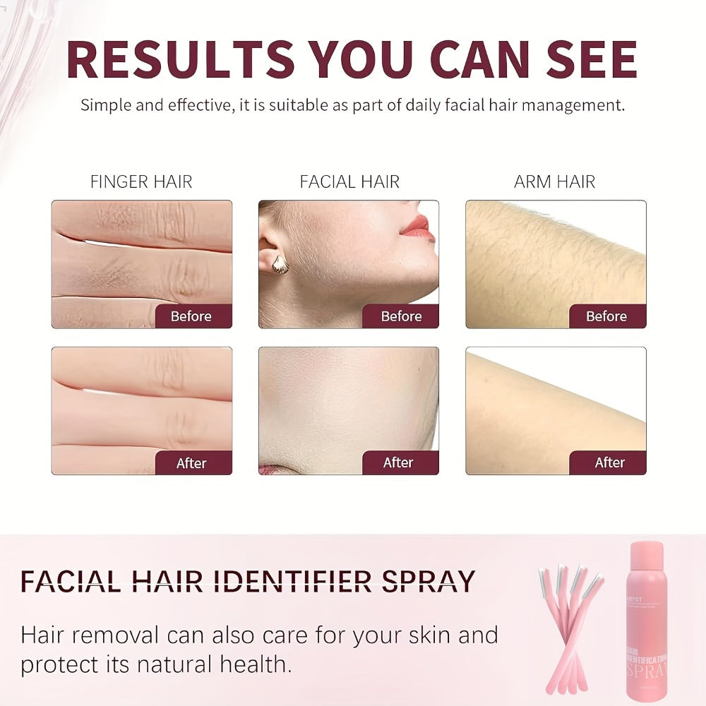 Squalane Shaving Spray for Women Alcohol-Free Moisturizing – Facial Hair Removal Peach Fuzz Pale Beige Tint Fine Mist Face & 