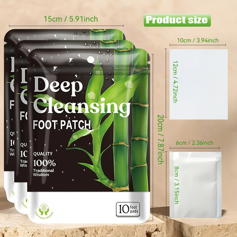 Detox Foot Patches with Bamboo Vinegar Ginger & Lavender – Natural Plant Formula Deep Cleansing Overnight Foot Pads — image 1