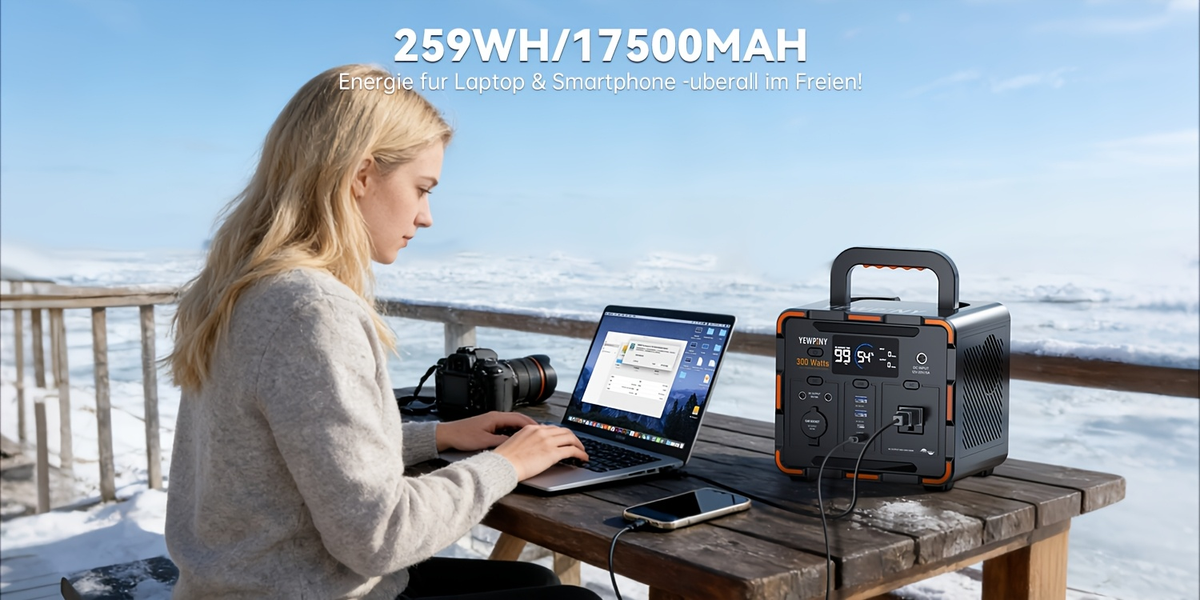 Portable Power Station 259Wh 300W or 599Wh 600W with AC, DC, USB, LiFePO4 Cell Pack and LED Light — image 22