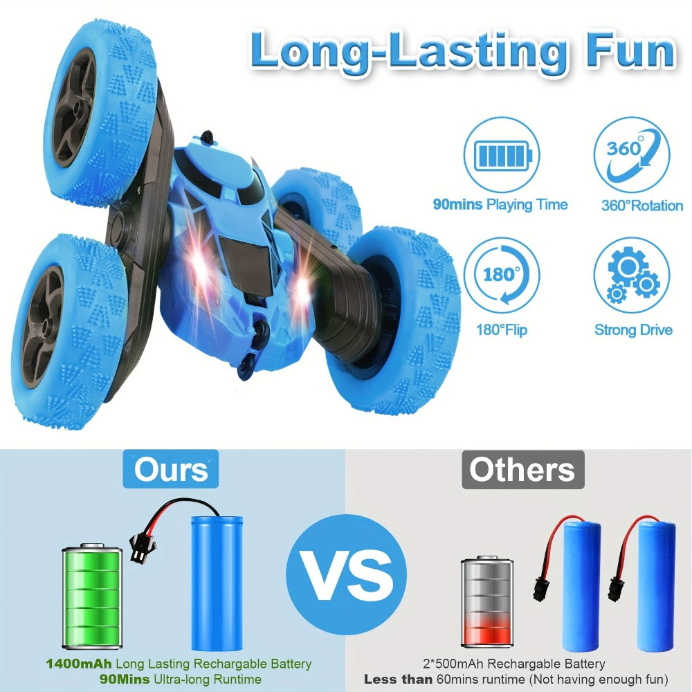 Remote Control Car, Double-Sided 360-Degree Flip Stunt Model with LEDs, 2.4GHz Control and 1400mAh Battery — image 6