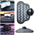 Car Dashboard Anti-Slip Pad with Phone Holder & Digital Number Plate Stickers – Multifunctional Non-Slip Dashboard Storage Ma