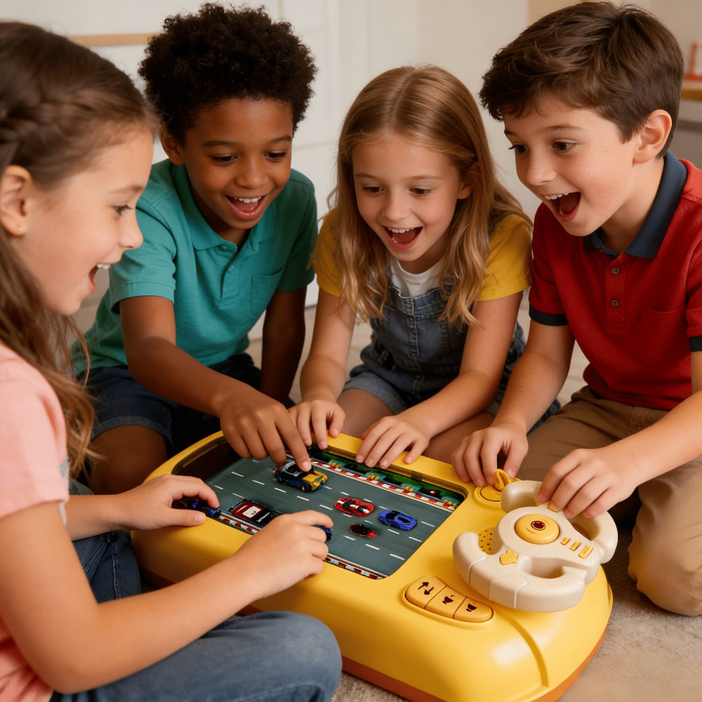 Electronic Racing Steering Wheel Game Toy with 200 Pictured Levels, Two Speeds and Yellow or Green Options — image 7