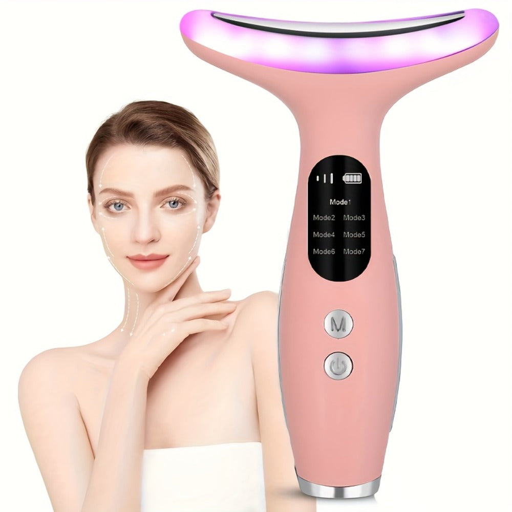 Face & Neck Massager Vibrating Rechargeable USB Device Adjustable Strength Eye Massage Beauty Tool for Women for Home or Salo