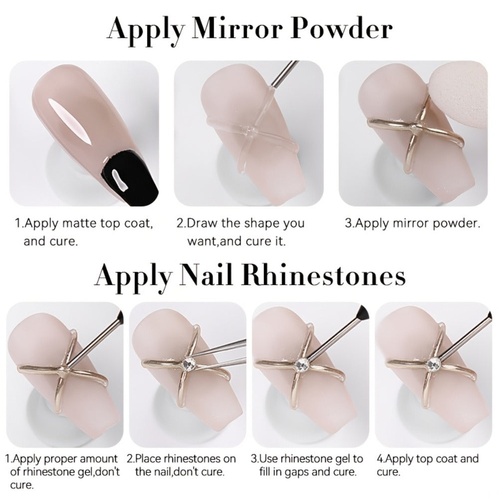 Nail Rhinestone Adhesive Gel 2pcs 0.34oz Clear Sticky Glue for 3D Nail Art Gems Charms Crystals Drill Jewelry — image 9