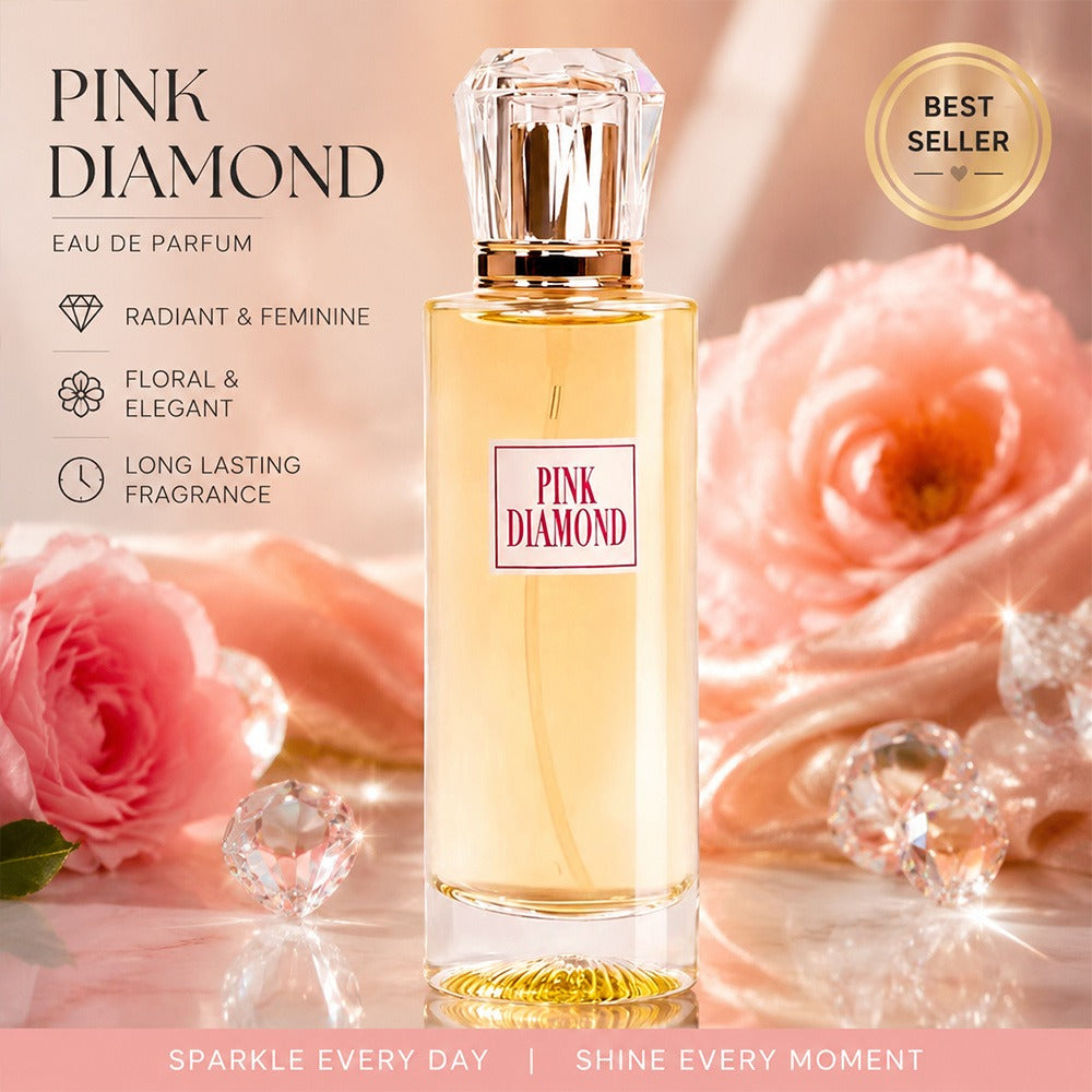 Pink Diamond Eau de Parfum Spray, 3.4 fl oz Bottle with Aldehyde, Lily and Orange Scent Notes — image 6