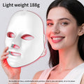 LED Light Therapy Facial Mask Device 7 Color Photon Skin Rejuvenation Face Care Beauty Tool for Entryways, Bedrooms and Livin