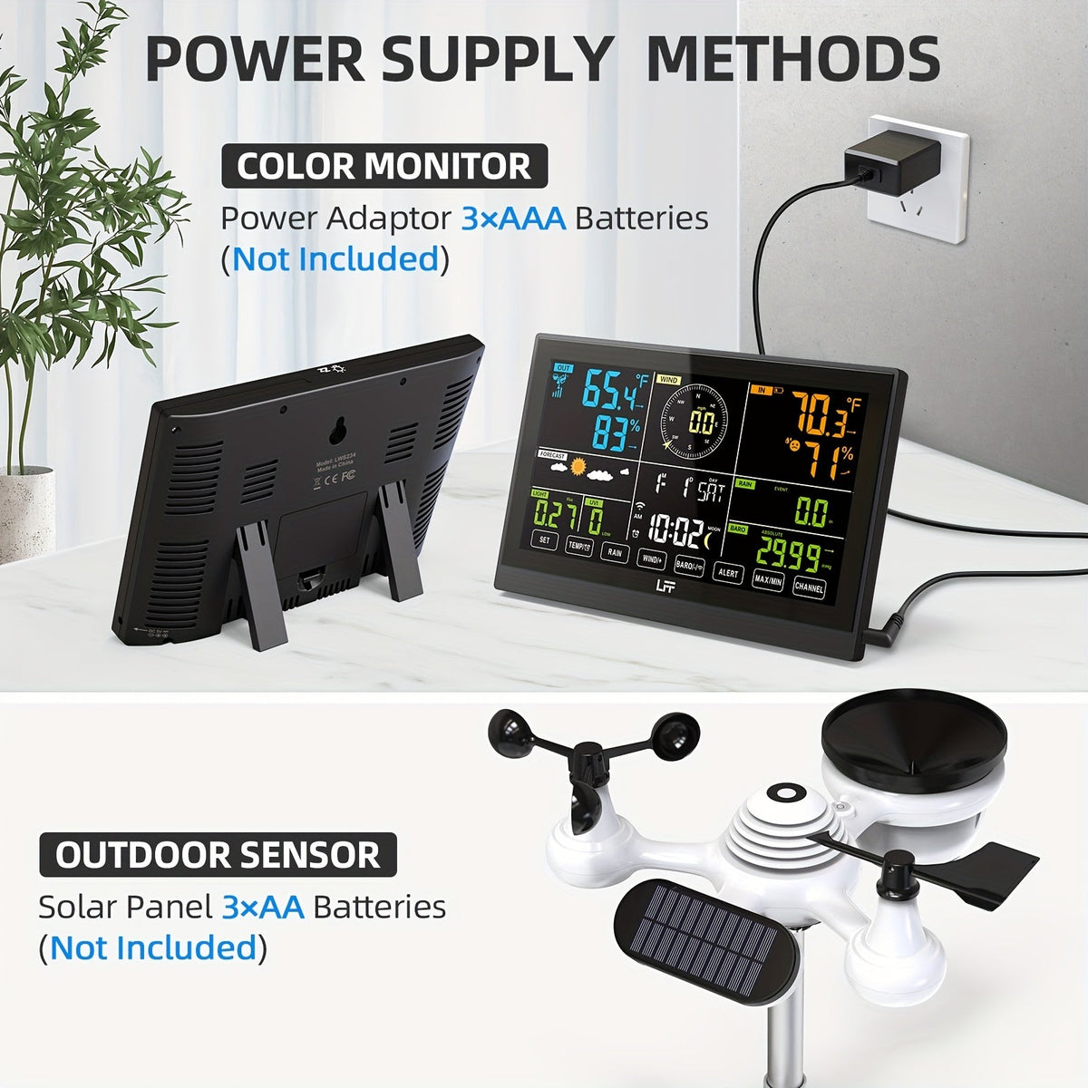 Professional Weather Station | WiFi UV Index Wind Rain Gauge Forecast — image 7