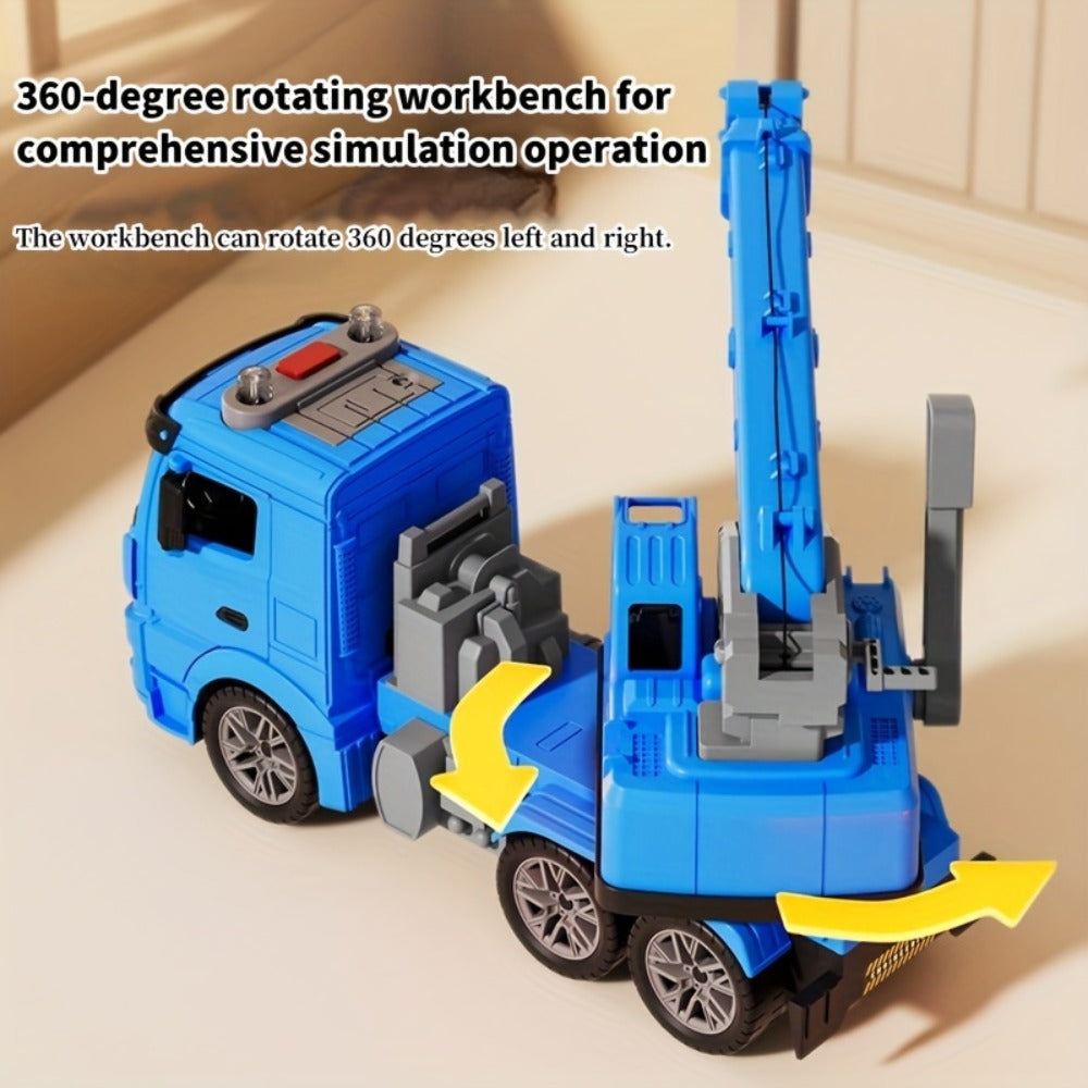 Inertia Crane Truck Toy for Kids - Large Engineering Vehicle with Telescopic Arm, Interactive Track & Double Doors — image 6