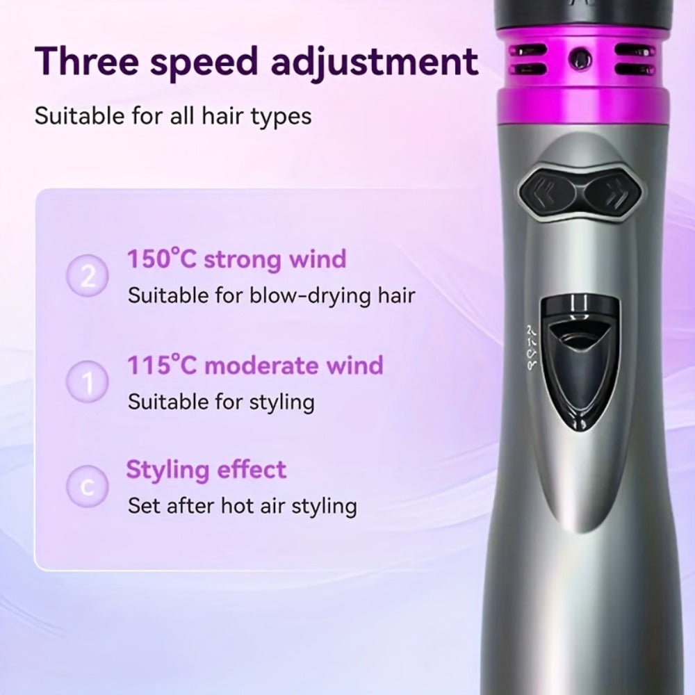 Rotating Hot Air Brush 2-in-1 Auto Curl & Straighten Styling Comb, One-Step Salon Blowout Results at Home — image 3