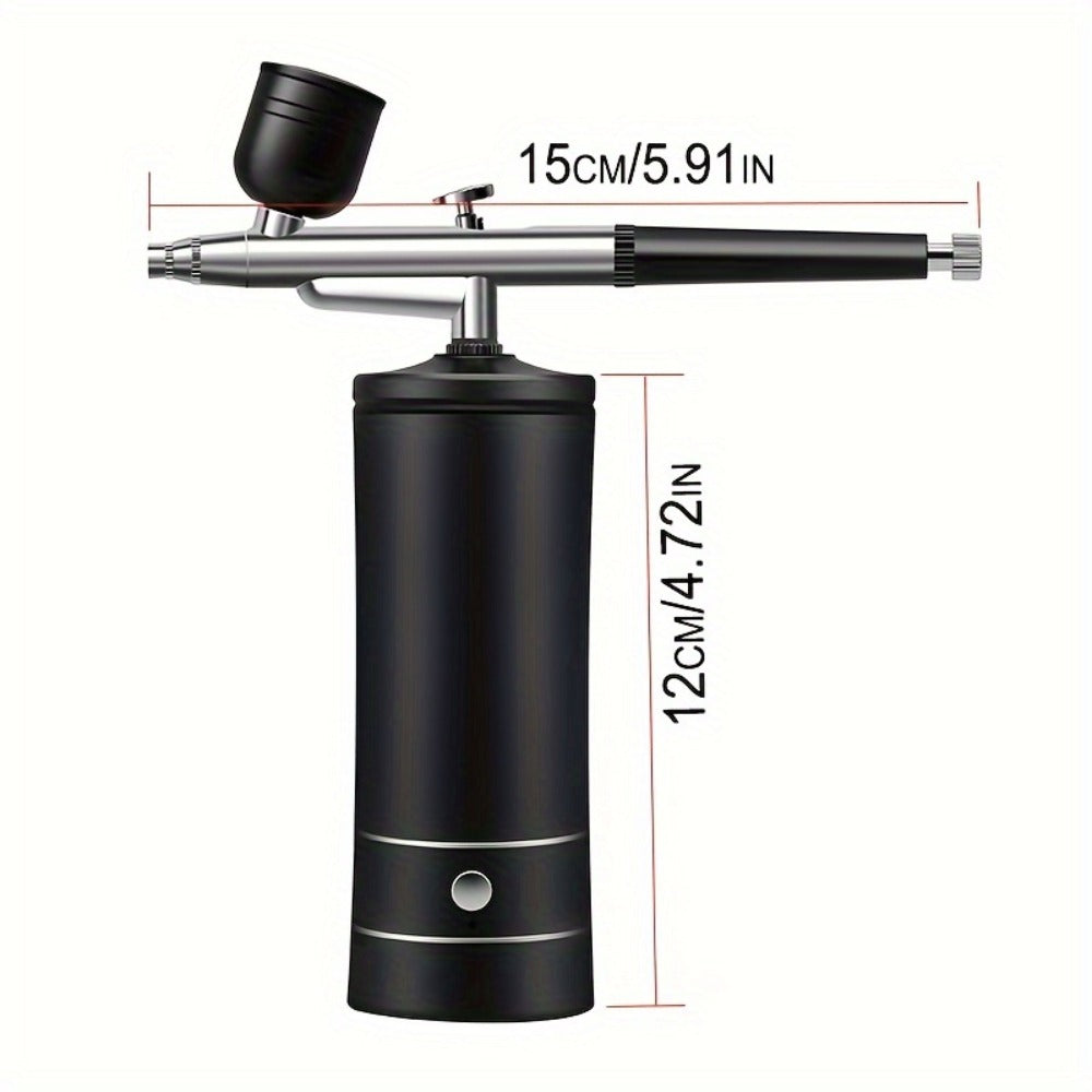 Rechargeable Airbrush and Compressor Kit with Black or Pink Two-Speed Pump, Two Paint Pots and Cleaning Brushes — image 4