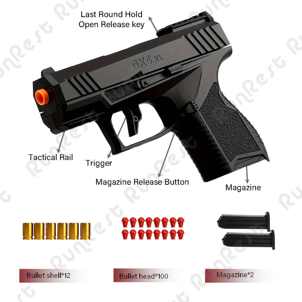 Bullet Toy Gun with Jumping Shell & 2 Magazines with the Listed Color, Size or Set Options for Everyday Use — image 10