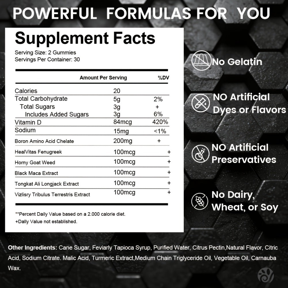 Male Enhancement Gummies with Zinc Maca Root Shilajit 60 Count Blueberry Flavor for Bath Time, Home Spa and Personal Care — i