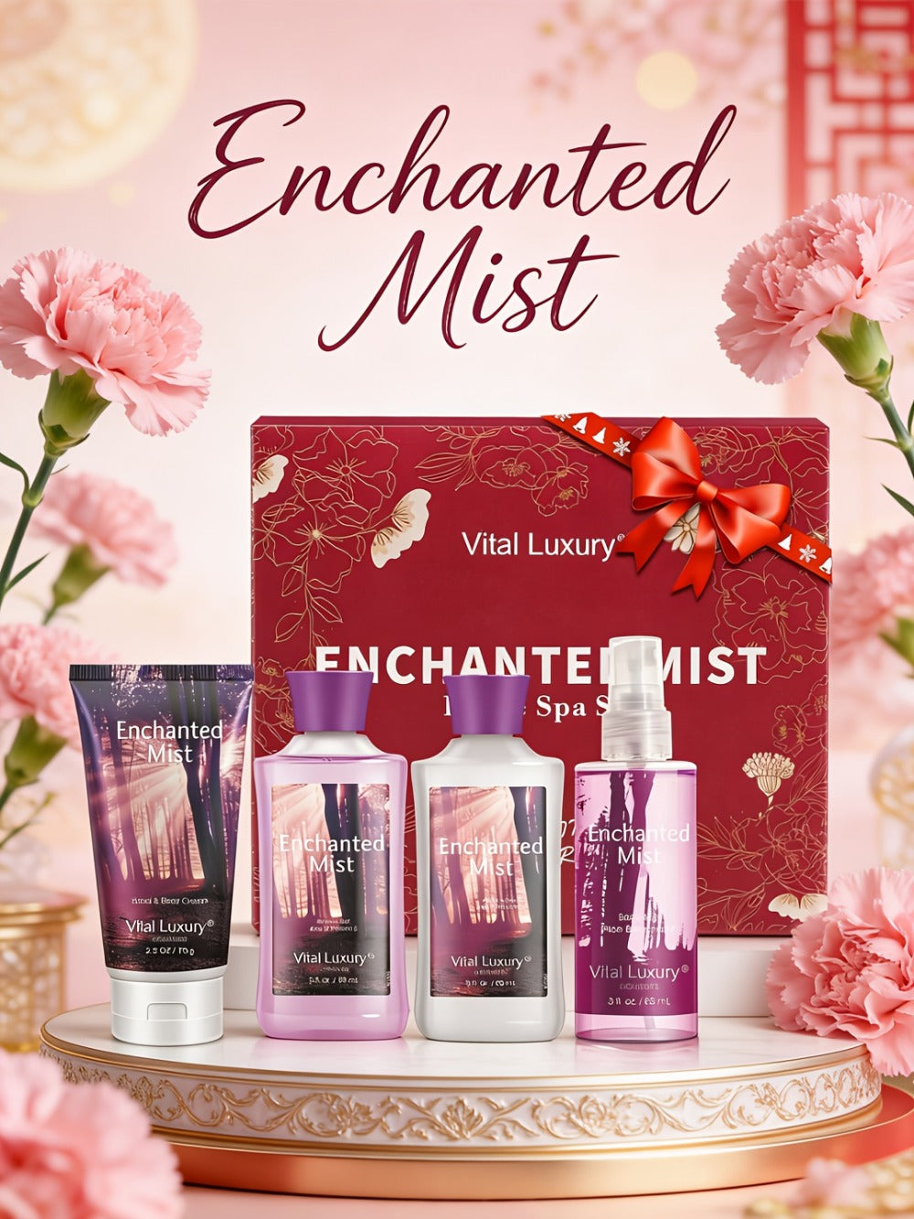 Three-Piece Peppermint Eucalyptus Bath Set with Body Lotion, Shower Gel and Fragrance Mist — image 14