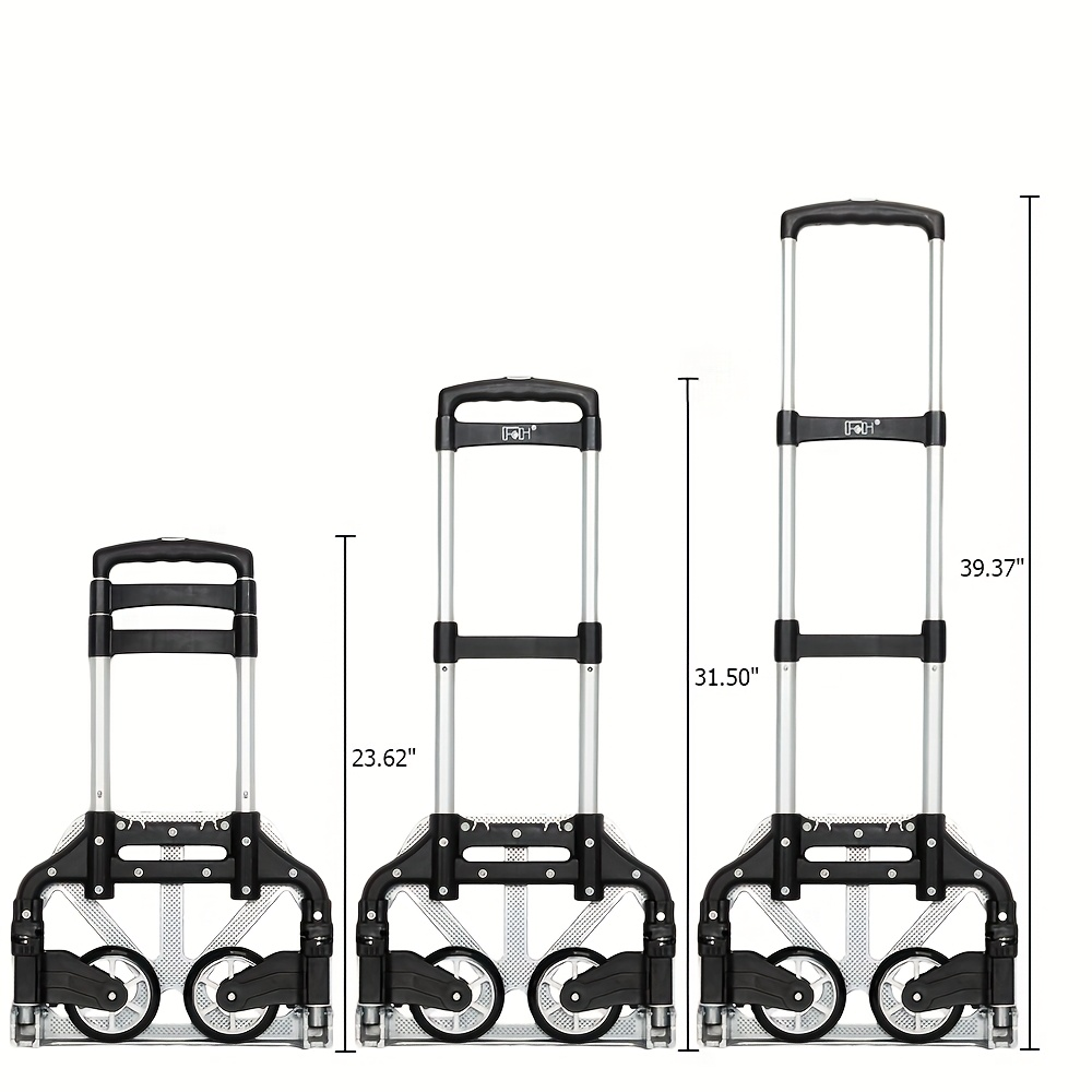 Compact Folding Aluminum Hand Truck with Telescoping Handle, 165 lb Load Label and Four Color Options — image 10