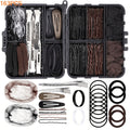 Hair Accessories 163-Piece Styling Set with Hair Ties, Nets, Bobby Pins and Snap Clips in Case — image 11