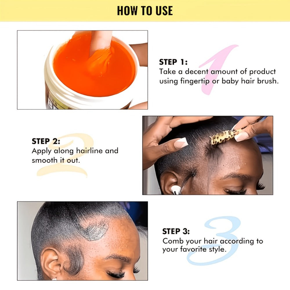 Extreme Hold Braid Gel & Edge Control Hair Wax Pomade – Anti-Frizz, Moisturizing, Long-Lasting for Braids, Locs, Twists & Sle