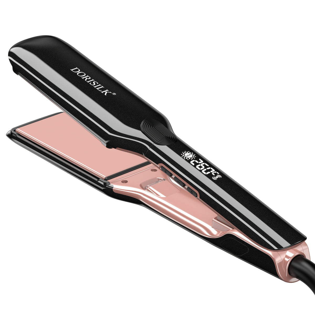 Ceramic Ionic Flat Iron Hair Straightener & Curler 2-in-1 Plasma Anti-Static 260°C 500°F LCD, for Home, Travel and Salon Hair