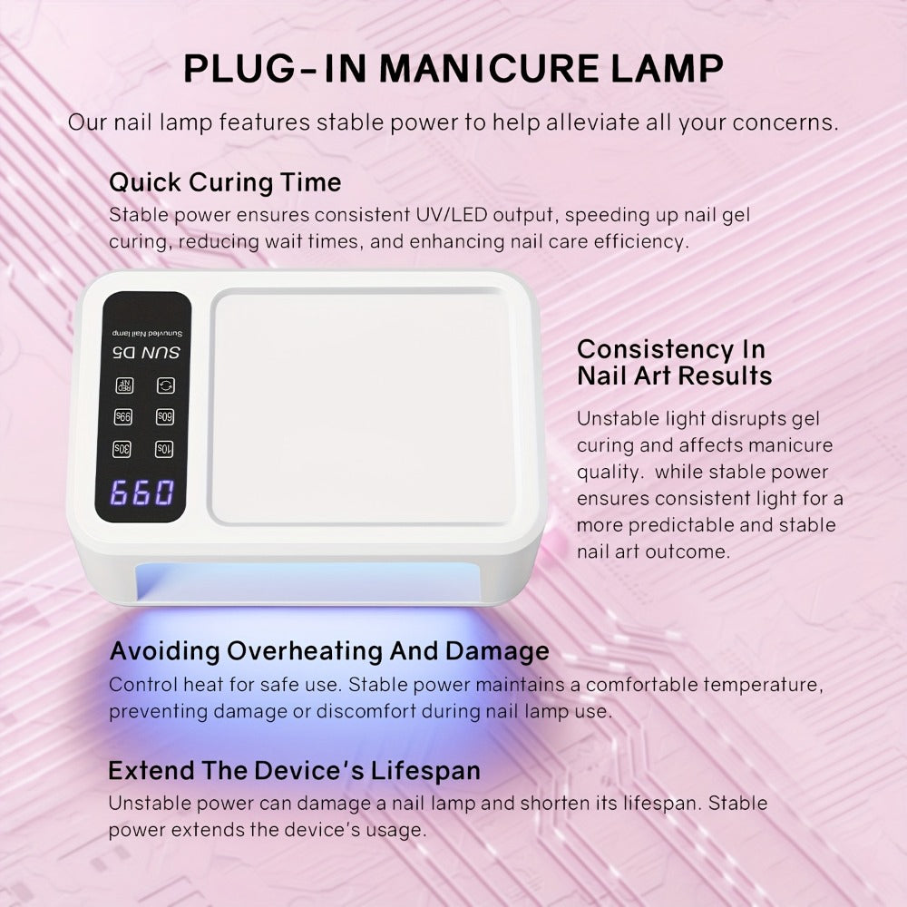 Sun-D5 Dual-Hand UV/LED Nail Lamp with 108-Bead Label, Removable Base, LCD and Four Timers — image 15