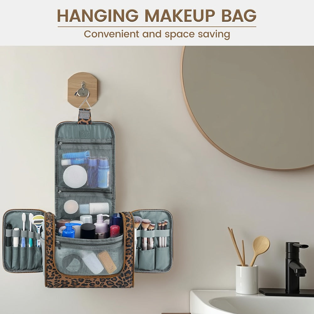 Toiletry Bag, Hanging Multi-Pocket Shower Organizer Metal Hook, Carry Handle and Seven Print — image 11
