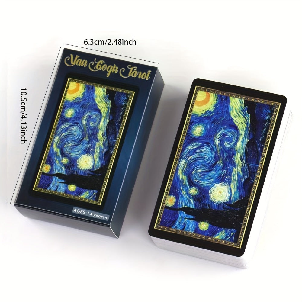 Van Gogh Tarot Cards 78 Card Deck – Art-Inspired High Quality Paper Divination Tool for Adults Teens Beginners Collectors Spi