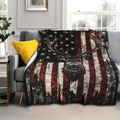 Deer Pattern Flannel Throw Blanket 200-250GSM, for Sofas, Beds and Everyday Home Comfort, with the Listed Configuration — ima