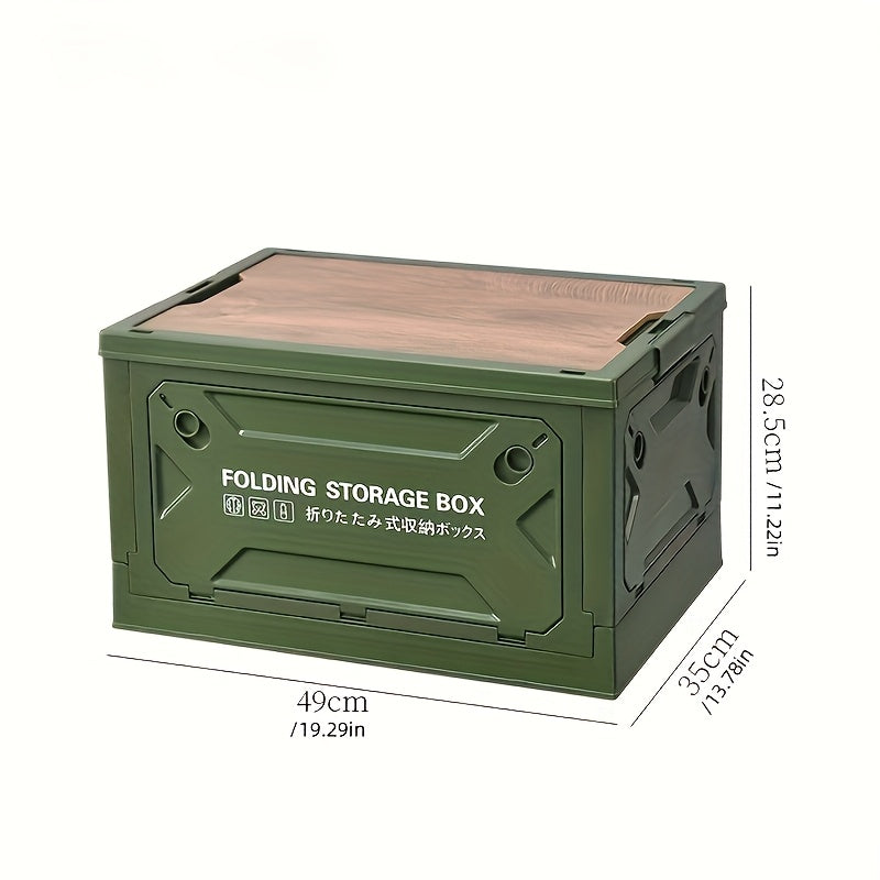 Folding Storage-Box Table with Five Access Doors and Wood-Look Top in One- or Two-Piece Color Options — image 5