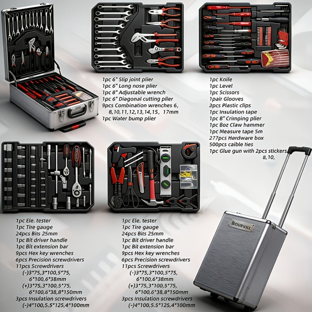 52-Piece Professional Tool Set – Multi-Function Home & Car Repair Toolkit with Portable Toolbox, Ideal Gift for DIY Enthusias