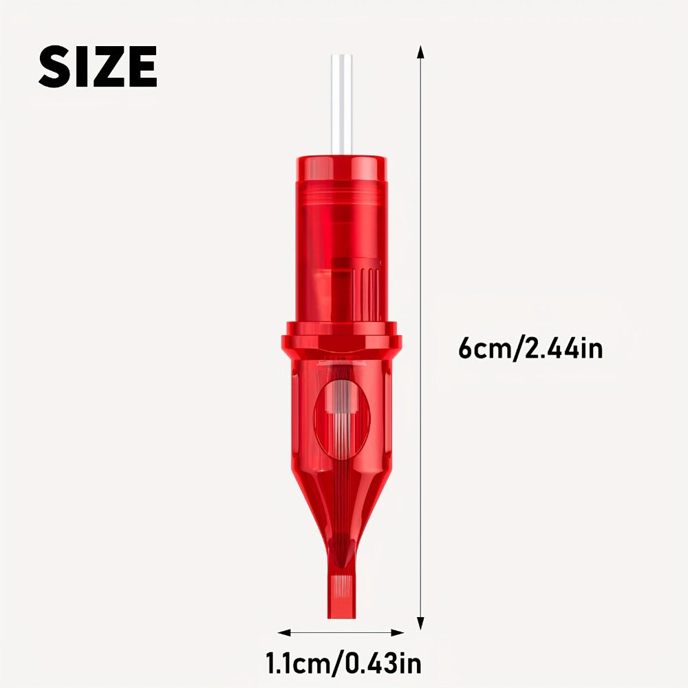 Assorted Tattoo Cartridge Needles Set 20/50pcs - Round Liner Shader Curved Mag Mixed Pack, #10 Bugpin #12 Standard — image 6