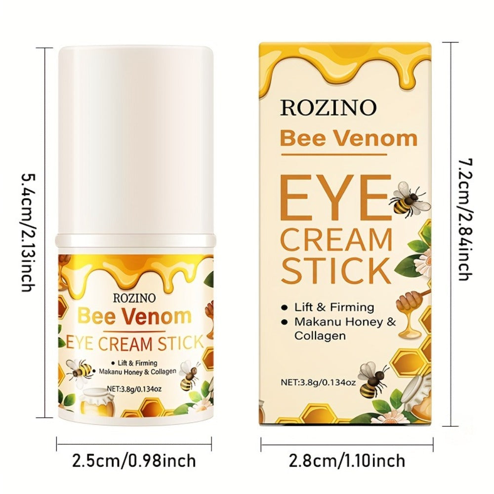 ROZINO Bee Venom and Honey Eye Cream Stick, 3.8g in a Compact White Twist-Up Cosmetic Tube — image 4