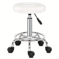 360 Swivel Bar Stool with Footrest Round Cushioned Sponge Seat Chrome Base Counter Stool Kitchen Island Home — image 1