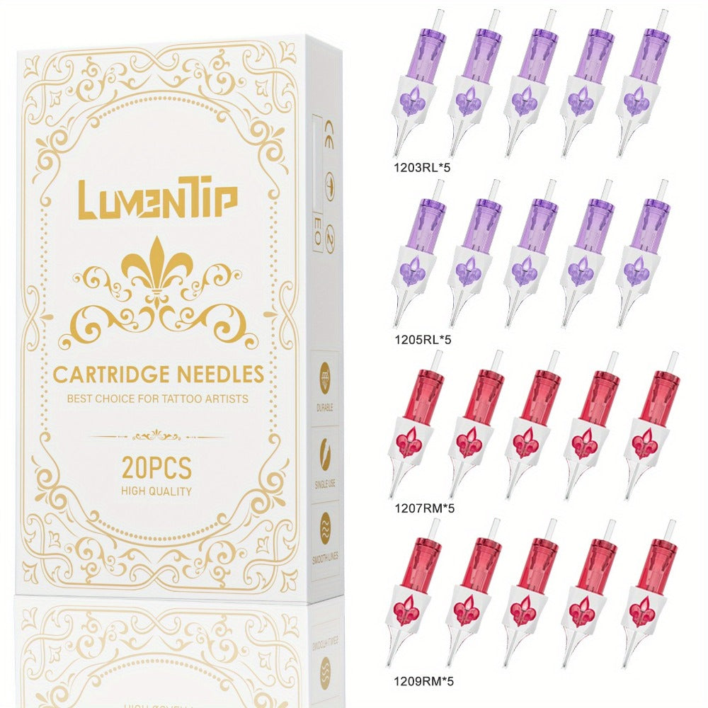 Tattoo Cartridge Needles with LumenTip Label, 20 or 50-Piece #12 RL RS RM M1 Cartridge Pack Choices — image 5