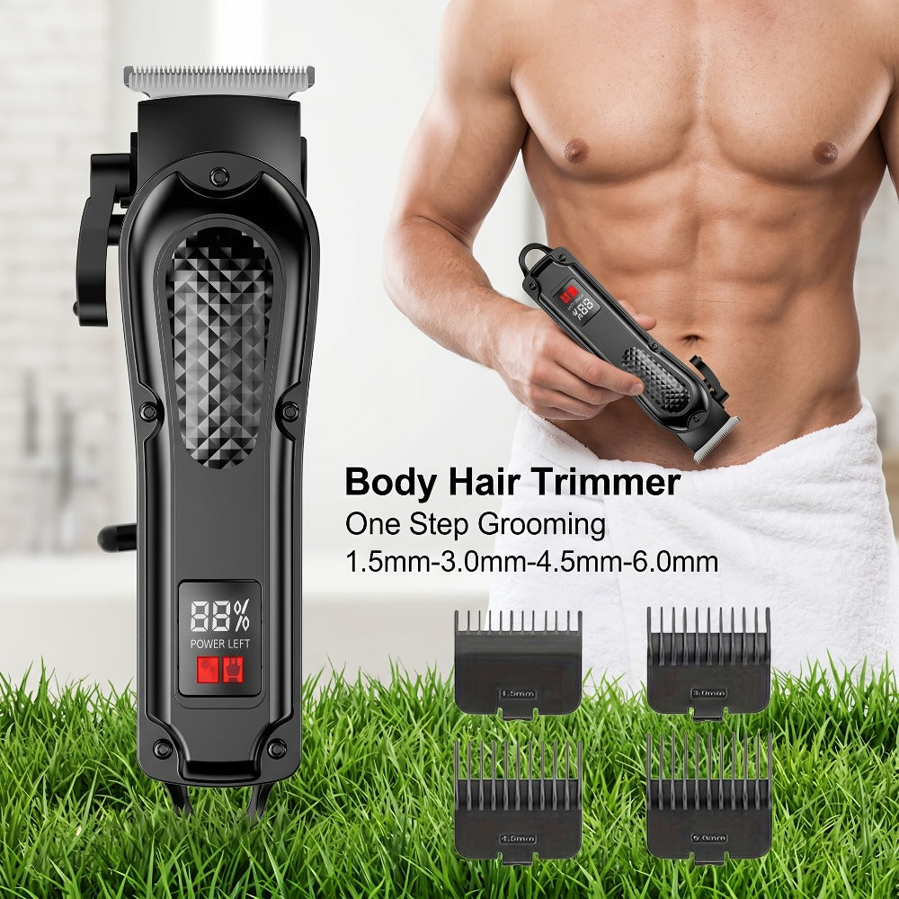2-Piece Hair Clipper Set with Full-Size Clipper, Detail Trimmer, Guide Combs and USB Charging Accessories — image 16