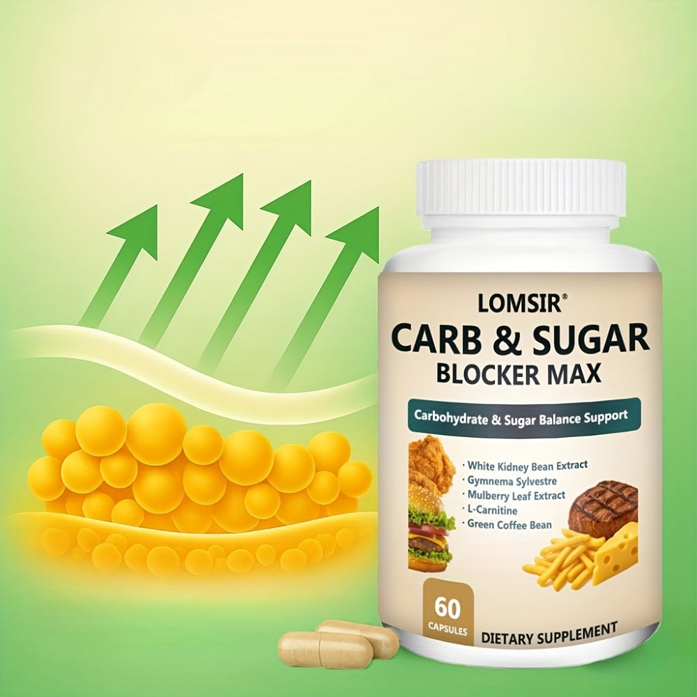 Dietary Supplement White Kidney Bean, Gymnema, Mulberry Leaf and L-Carnitine Capsules, 60 Count — image 1