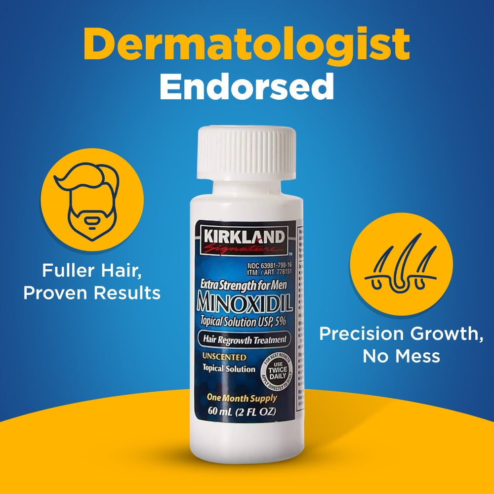 Minoxidil 5% Extra Strength Topical Solution for Men Hair Regrowth - Kirkland Signature 6-Month Supply — image 12