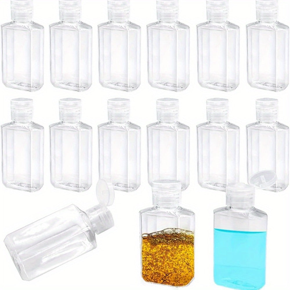 TSA Approved Travel Bottles 2oz Flip Cap 40 Pack Clear Plastic Refillable Squeeze Containers for Hand Sanitizer Shampoo Condi