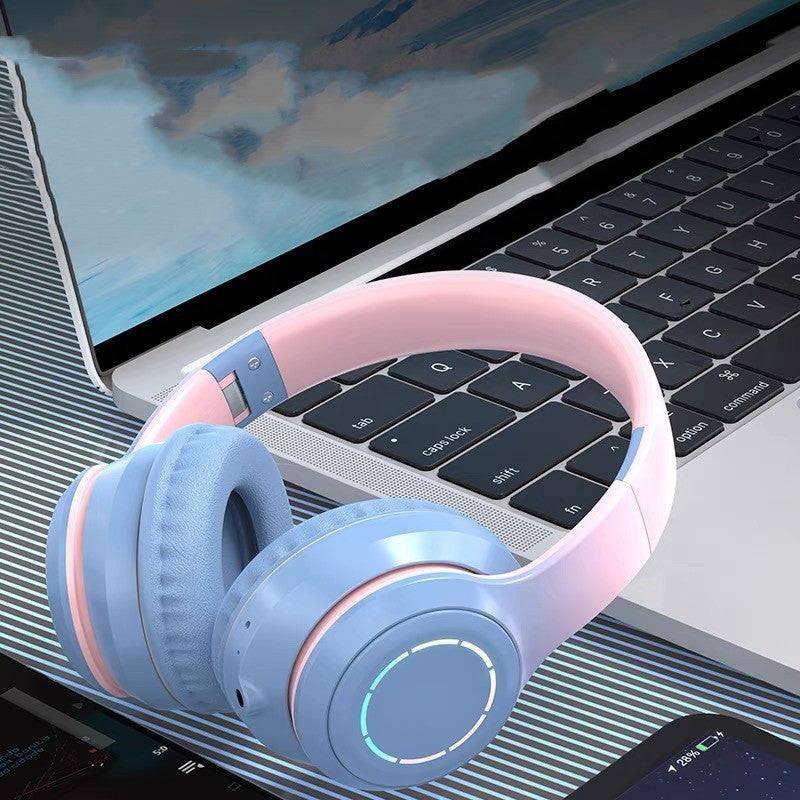 Gradient Bluetooth Headset Foldable Wireless
