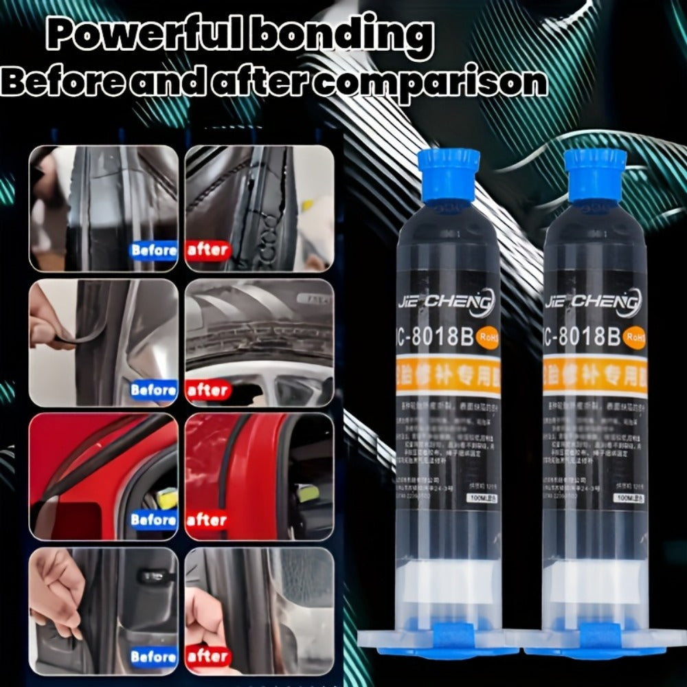 Black Rubber-Specific Cyanoacrylate-Labeled Adhesive in 30cc Syringe Bottle with Pointed Applicator — image 9