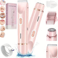 Two-Head Electric Hair Shaver with Foil and Rotary Attachments, Type-C Charging in Pink, Purple or Blue — image 1