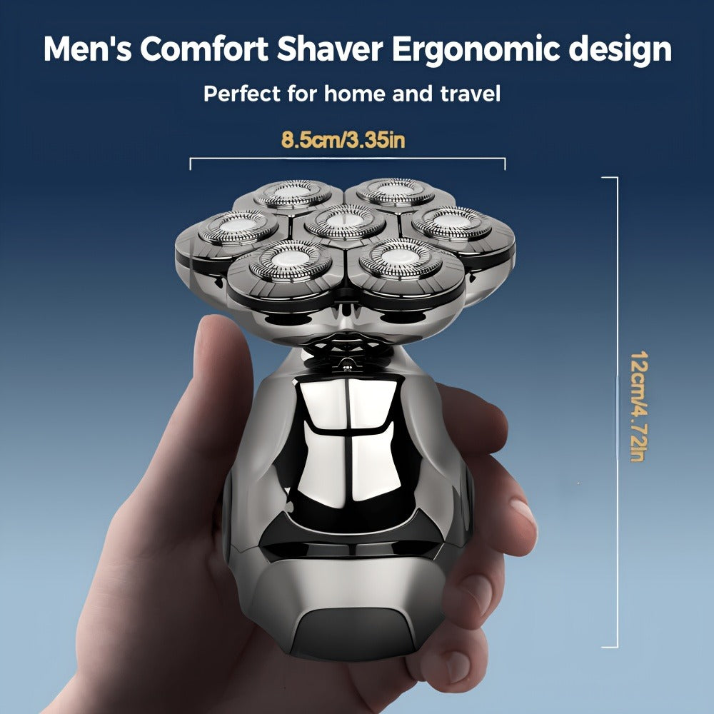 Electric Shaver 8D Floating Rotary Head with IPX5 Wet/Dry Use, LED Display and Two Grooming Set Options — image 7