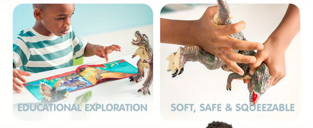 Toddler Dinosaur Figures with Educational Book, 6 Jumbo Realistic Dinosaur Toys for Toddlers 1+ Years — image 12